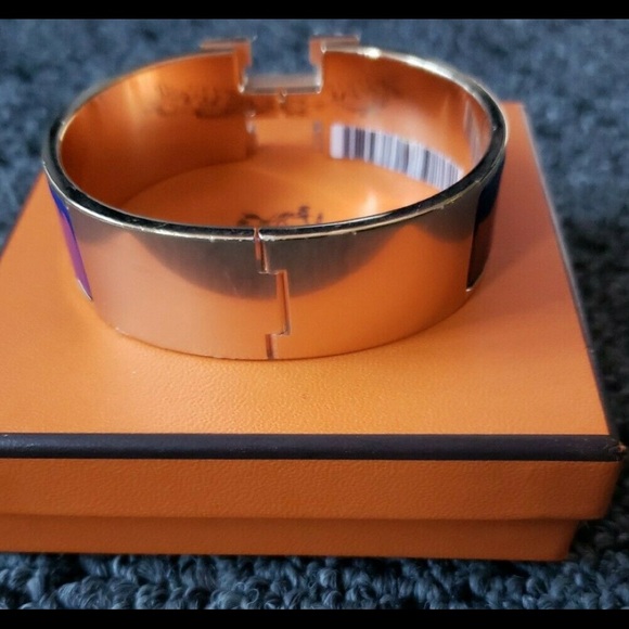 Hermes Clic Clac H Bracelet Blue Indigo GM - Picture 3 of 7